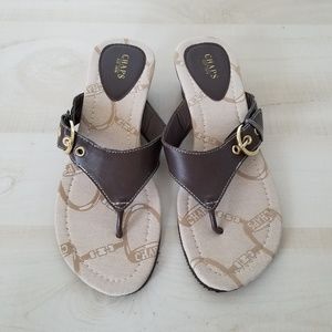 Chaps Brown Flip Flops